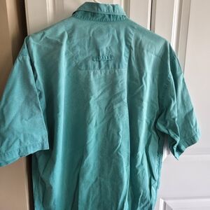Dockers Men's Turquoise Casual Button Down Shirt